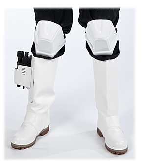 photograph of the boots and legs of the scout trooper costume