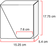Dimensions of the pouches image