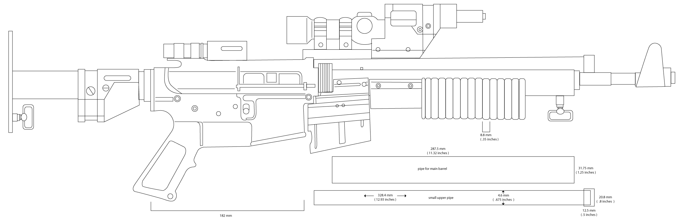 click here for the blueprints to this rifle