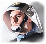Image of the rebel fleet trooper helmet that we made.