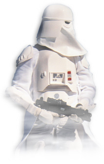 Snowtrooper looking sideways like something just moved in that direction