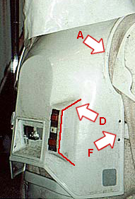 Image diagraming the details mentioned above on the left side of the chest armor