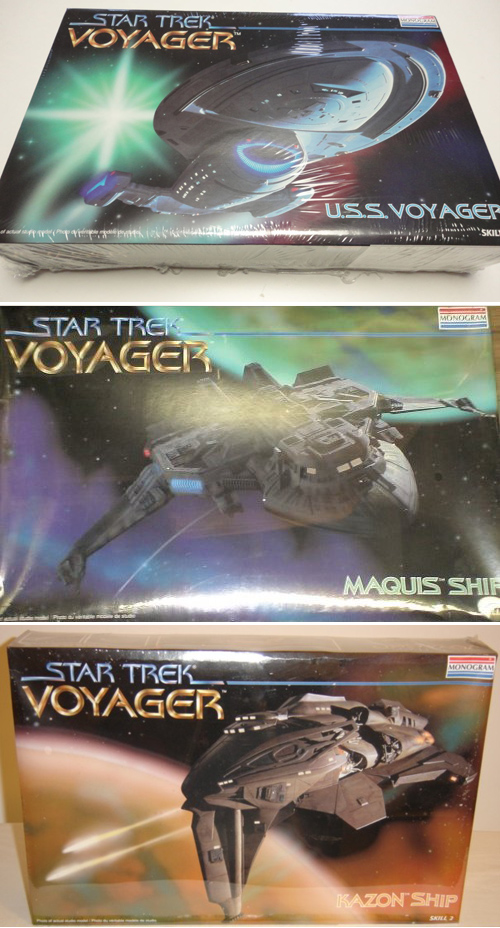 Image of Star Trek spaceship model boxes