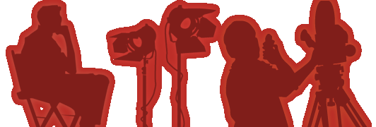 silhouettes of production members